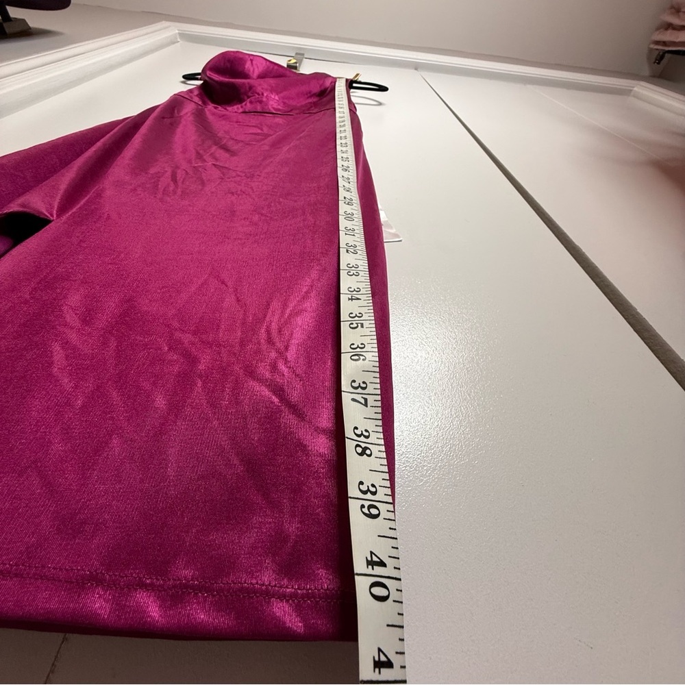 Dress The Population Laos Metallic Pink Fuchsia One Shoulder Dress Small NWT - Picture 13 of 13